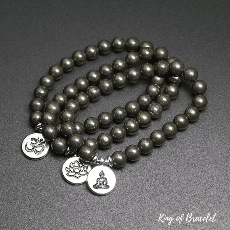 Bracelet Mala Tibétain en Pyrite - King of Bracelet