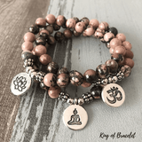 Bracelet Mala Tibétain en Rhodonite - King of Bracelet