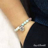 Bracelet en Amazonite et Quartz Rose - King of Bracelet