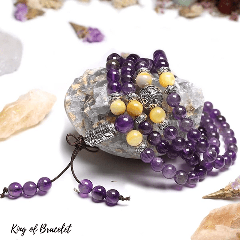 Bracelet Tibétain en Améthyste - King of Bracelet