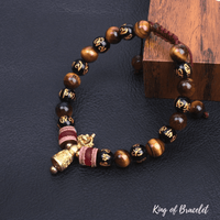 Bracelet Tibétain Doré en Oeil de Tigre - King of Bracelet