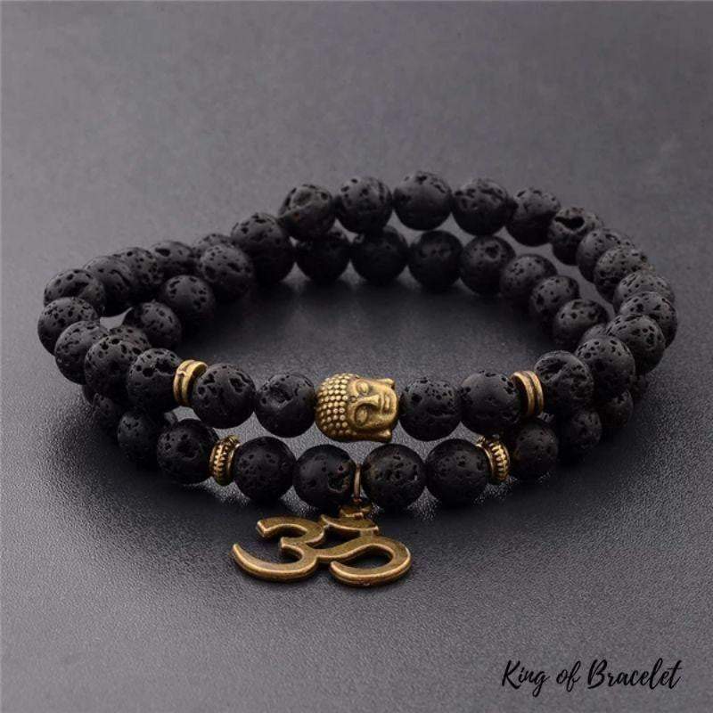 Bracelet Tibétain Double en Pierre de Lave - King of Bracelet