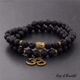 Bracelet Tibétain Double en Pierre de Lave - King of Bracelet