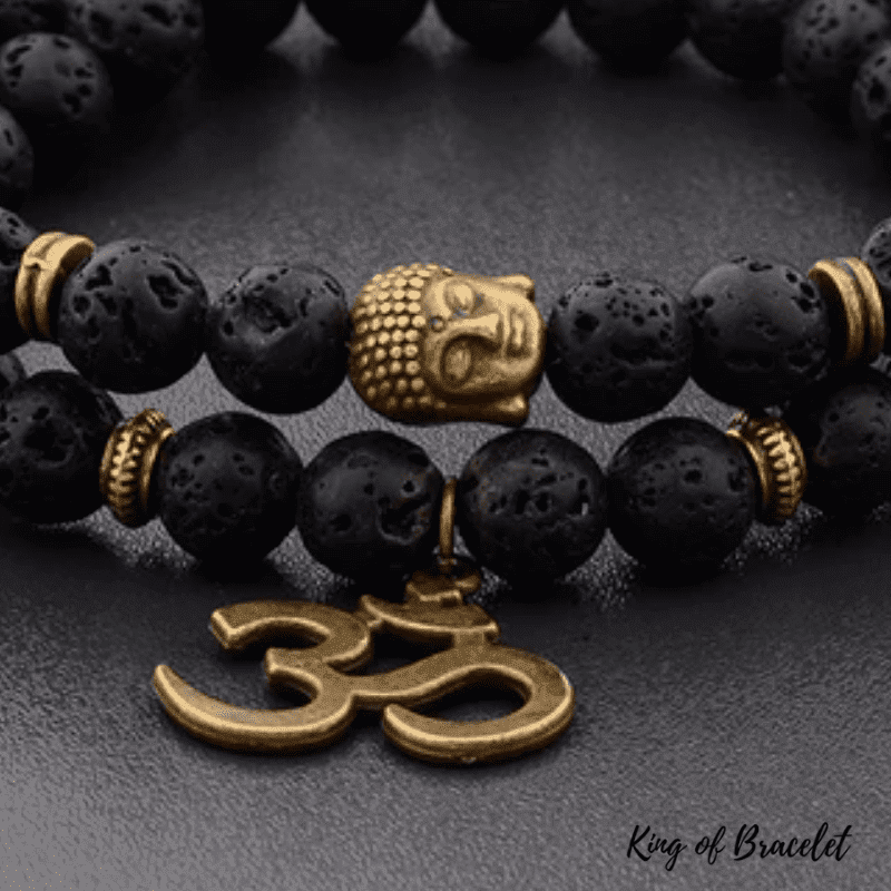 Bracelet Tibétain Double en Pierre de Lave - King of Bracelet