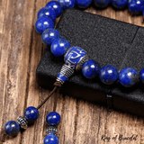 Bracelet Mala Tibétain en Lapis Lazuli - King of Bracelet