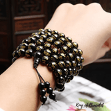Bracelet Mala Tibétain en Obsidienne - King of Bracelet
