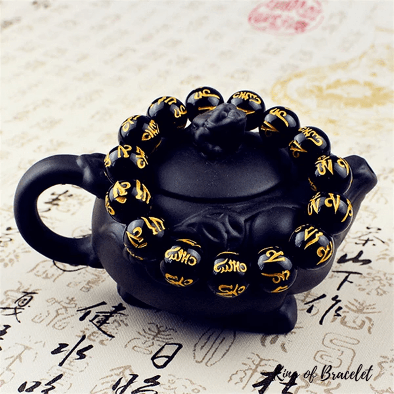 Bracelet Tibétain en Perles Noires - King of Bracelet
