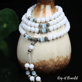 Bracelet Mala Tibétain en Calcédoine Blanche - King of Bracelet