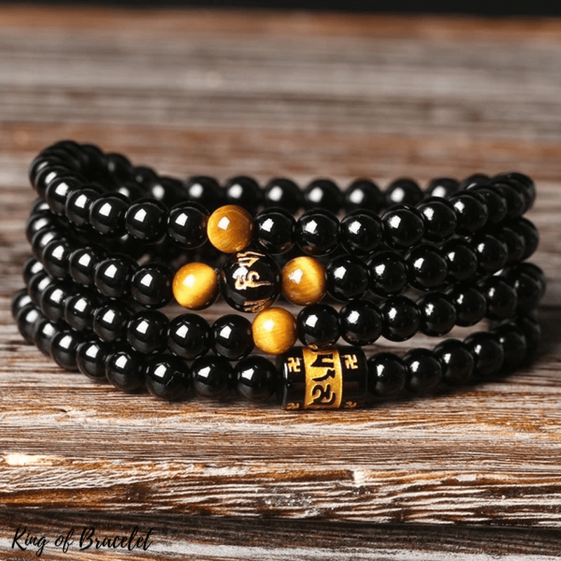Bracelet Tibétain en Onyx Noir - King of Bracelet