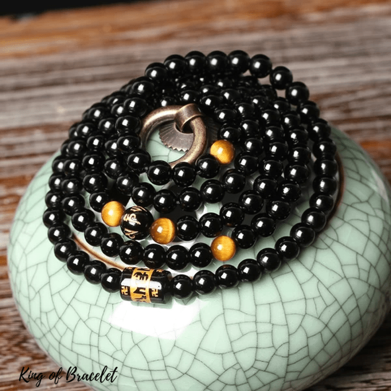 Bracelet Tibétain en Onyx Noir - King of Bracelet