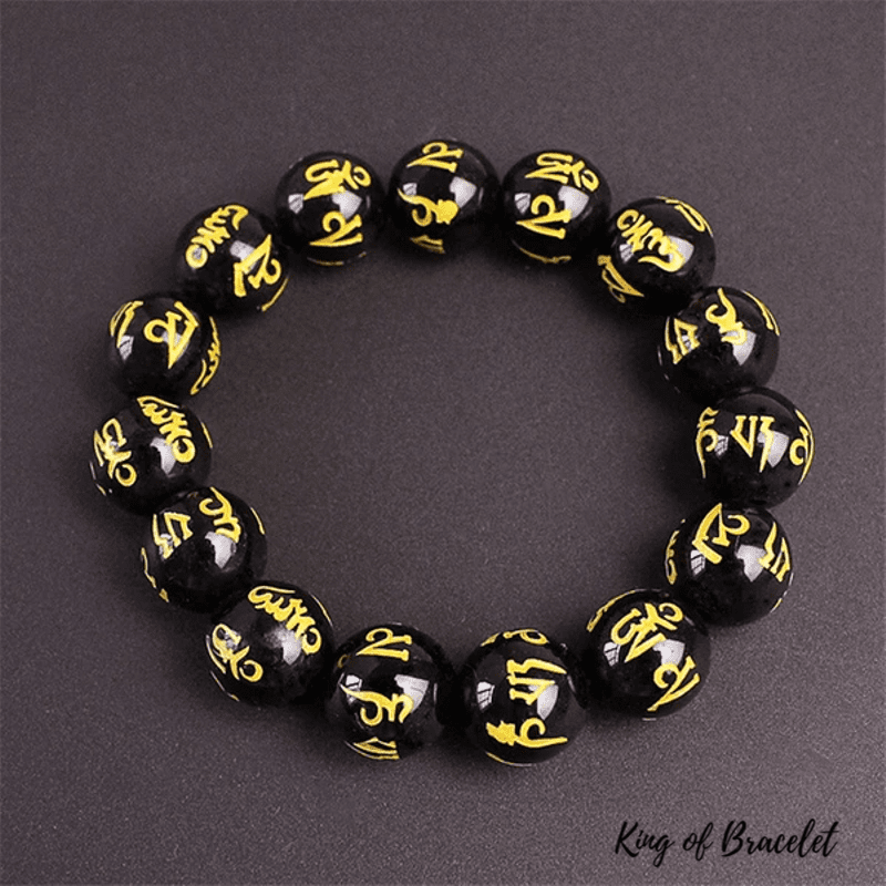 Bracelet Tibétain en Perles Noires - King of Bracelet