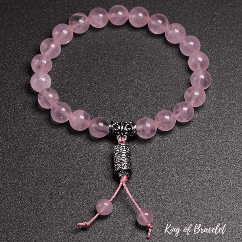 Bracelet Tibétain en Quartz Rose - King of Bracelet