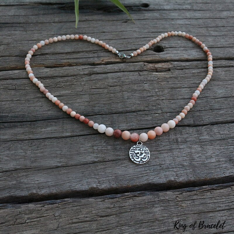 Collier Mala en Aventurine Rose - King of Bracelet