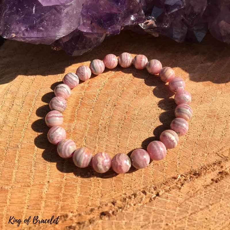 Bracelet Perles Rhodochrosite Véritable - King of Bracelet