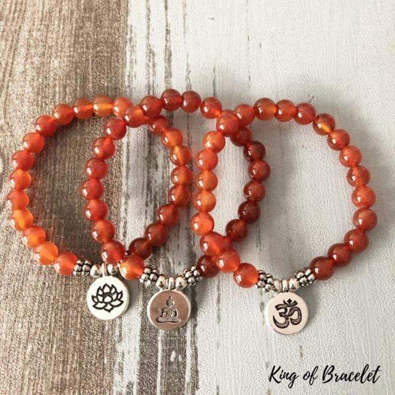 Bracelet OM en Cornaline - King of Bracelet