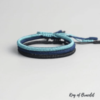 Lot de 3 Bracelets Tibétains Bleus - King of Bracelet