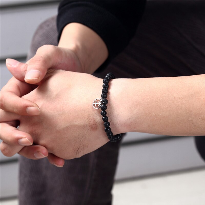 Bracelet Signe Astrologique en Pierre de Lave - King of Bracelet