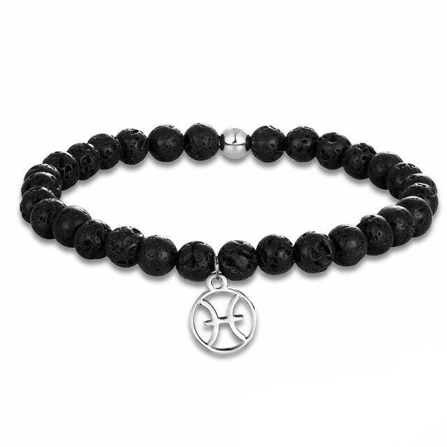 Bracelet Zodiaque en Pierre de Lave