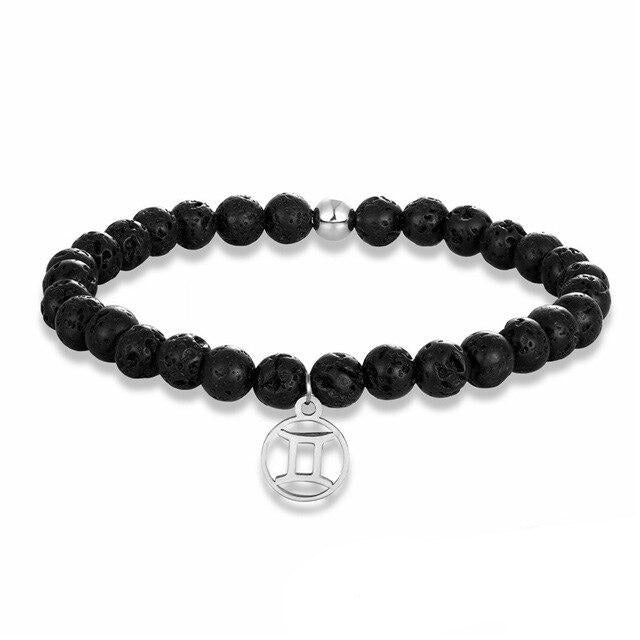 Bracelet Zodiaque en Pierre de Lave