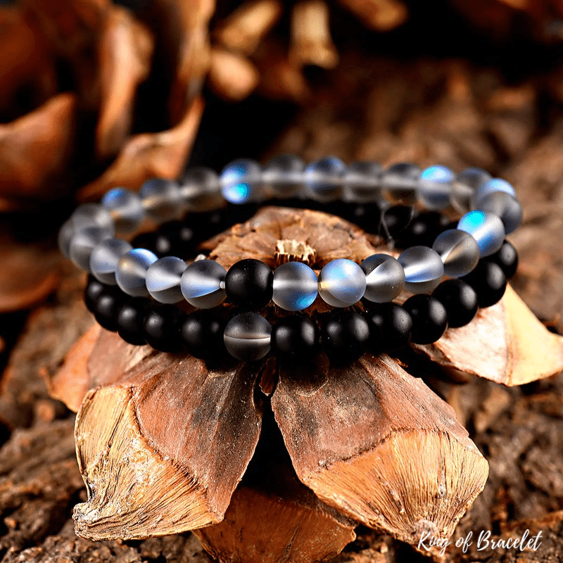 Bracelets Distance Couple Transparent - Noir et Gris - King of Bracelet