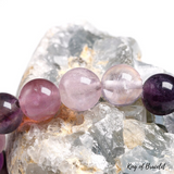 Bracelet Perles Fluorite Violette - King of Bracelet