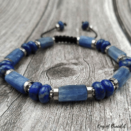 Bracelet en Cyanite et Lapis Lazuli - King of Bracelet