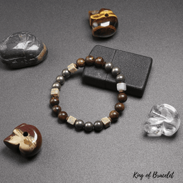 Bracelet en Pyrite et Bronzite - King of Bracelet