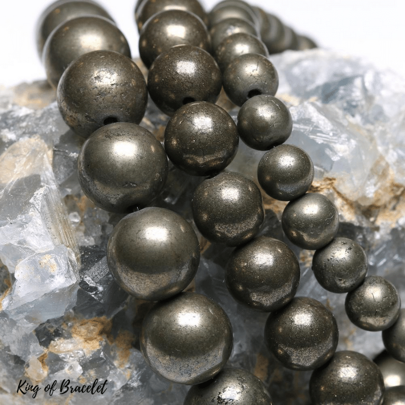 Bracelet Perles Pyrite | Qualité AAA+ | King of Bracelet