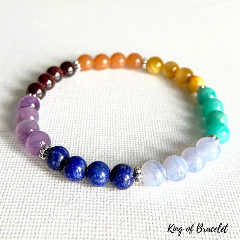 Olivenorma Tree of Peace 7 Chakra Gemstone 4Pcs Bracelets Set