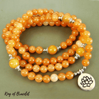Bracelet Mala en Aventurine Orange - King of Bracelet