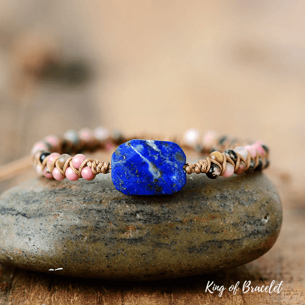 Bracelet Boho en Lapis Lazuli et Rhodonite - King of Bracelet