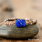Bracelet Boho en Lapis Lazuli et Rhodonite - King of Bracelet