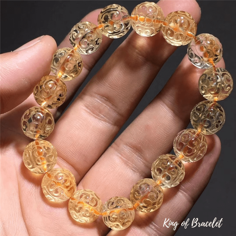 Bracelet Mala Tibétain en Citrine - King of Bracelet