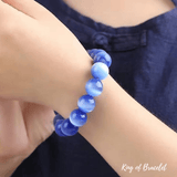 Bracelet en Oeil de Chat Bleu - King of Bracelet