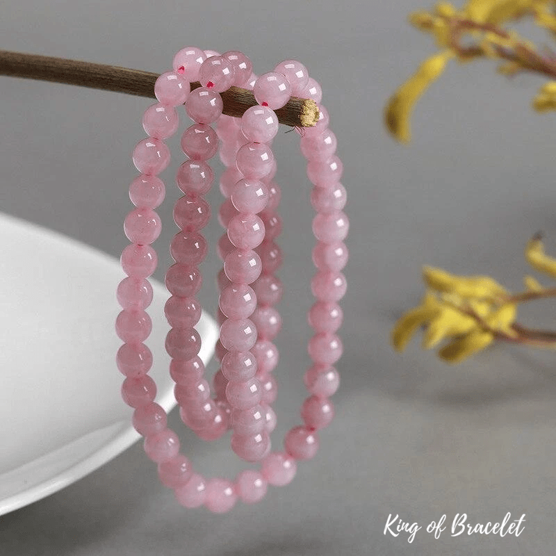 Bracelet Triple en Quartz Rose - King of Bracelet