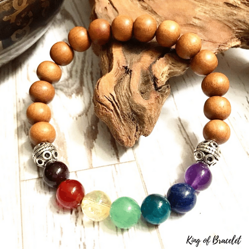 Bracelet 7 Chakras en Bois de Santal - King of Bracelet