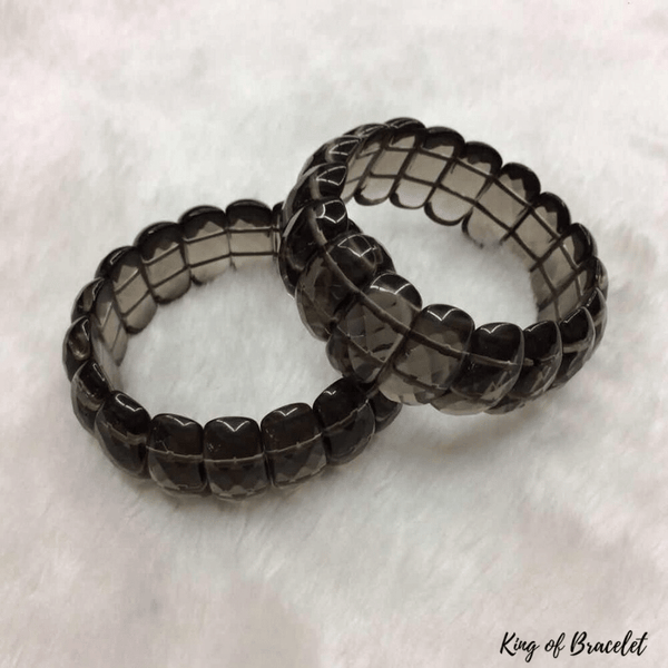 Bracelet Bangle en Quartz Fumé - King of Bracelet