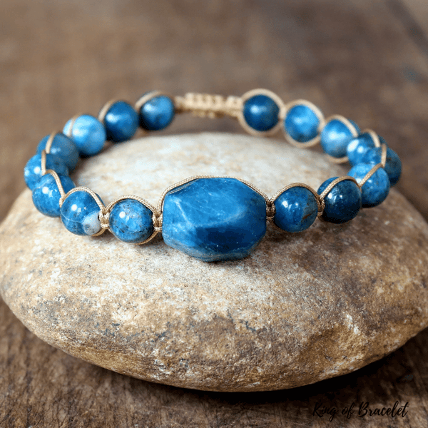 Bracelet Ajustable en Apatite Bleue - King of Bracelet