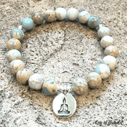 Bracelet Bouddhiste en Jaspe Aqua Terra - King of Bracelet
