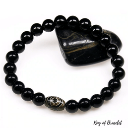 Bracelet Bouddhiste en Onyx Noir - King of Bracelet