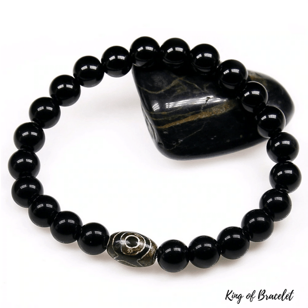 Bracelet Bouddhiste en Onyx Noir - King of Bracelet