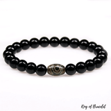 Bracelet Bouddhiste en Onyx Noir