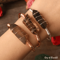 Bracelet Cuff Quartz Fumé - King of Bracelet