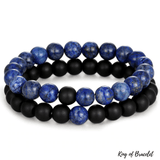 Bracelet Distance - Noir et Bleu - King of Bracelet