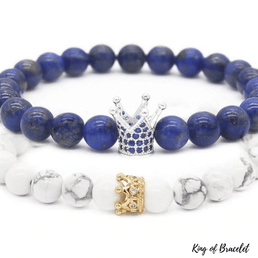 Bracelet Couronne - Bleu et Blanc - King of Bracelet