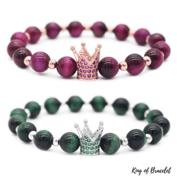 Bracelet Distance Couronne - Violet et Vert - King of Bracelet