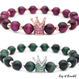 Bracelets Distance Couronne - Violet et Vert - King of Bracelet