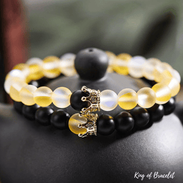 Bracelets Distance Transparent - Noir et Jaune - King of Bracelet