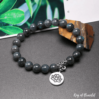 Bracelet Lotus en Labradorite Foncée - King of Bracelet