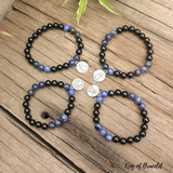 Bracelet en Onyx Noir et Sodalite - King of Bracelet